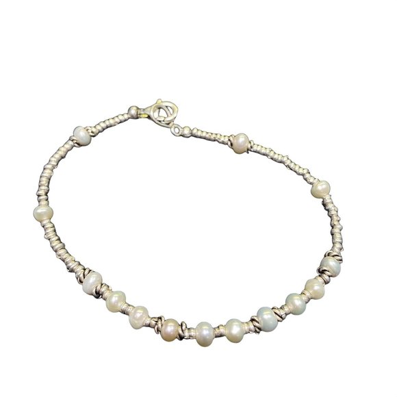 Pearl and Silver Bracelet - Picture 1 of 5